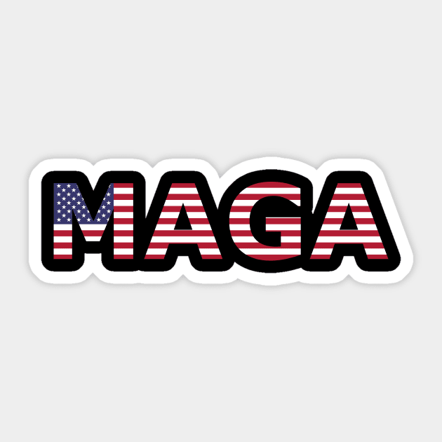 Donald Trump MAGA Make America Great Again Political Election Sticker by Lasso Print